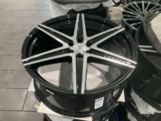 UNUSED LEXANI WHEEL CORP SAVAGE 683-2410-82-25MB , APPROX 24...X 10 , ( 4 ) RIMS IN SET