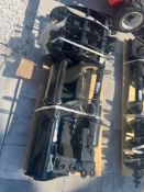 NEW/UNUSED EXCAVATOR ATTACHMENT PACKAGE, QTY 8) PIECES INCLUDE RAKE, RIPPER, GRABER, ASSORTED BUC...