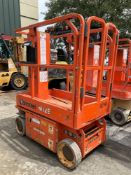 2017 SNORKEL MAN LIFT MODEL TM12E ANSI, ELECTRIC, APPROX MAX PLATFORM HEIGHT 12FT, NON MARKING