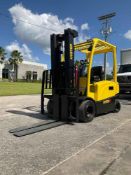 HYSTER 60 FORKLIFT MODEL J60XN-34, ELECTRIC, APPROX MAX CAPACITY 6000LBS, MAX HEIGHT 187in, TILT,...