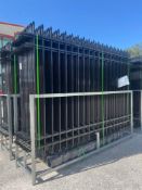 20 PIECES OF GALVANIZED STEEL FENCE PANELS & POSTS WITH CONNECTORS. MODEL FEN20, 10' X 7' PANELS