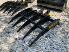 ( 1 ) UNUSED RAKE... ATTACHMENT FOR MINI EXCAVATOR
