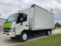 2017 HINO 195 BOX TRUCK, DIESEL , APPROX GVWR 17,950 LBS, BOX BODY APPROX 18FT, ETRACKS, BACK UP ...