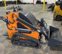 LANDHERO MINI... STAND ON SKID STEER LOADER MODEL LDH-BC380, GAS POWERED,...ELECTRIC START, RUBBE