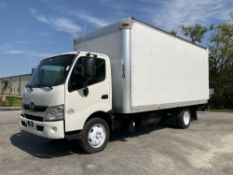 2017 HINO 195 BOX TRUCK, DIESEL , APPROX GVWR 17,950 LBS, BOX BODY APPROX 18FT, ETRACKS,... A/C ,...