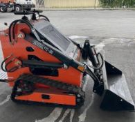 2023 AGROTK MINI SKID STEER LOADER MODEL AGT-YF2-380, GAS POWERED, ELECTRIC START, RUBBER TRACKS,...
