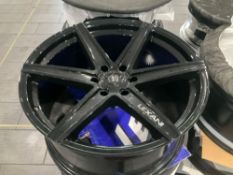 UNUSED LEXANI WHEEL CORP SAVAGE 683-2210-82-25FB..., APPROX 22 X 10..., ( 4 ) RIMS IN SET