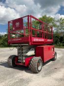 2013 MEC ROUGH TERRAIN SCISSOR LIFT MODEL 4069ERT, ELECTRIC, APPROX MAX PLATFORM HEIGHT 40FT, BUILT