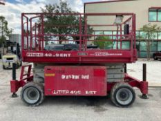 2013 MEC ROUGH TERRAIN SCISSOR LIFT MODEL 4069ERT, ELECTRIC, APPROX MAX PLATFORM HEIGHT 40FT, BUILT