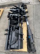 NEW/UNUSED EXCAVATOR ATTACHMENT PACKAGE, QTY 8) PIECES INCLUDE RAKE, RIPPER, GRABER, ASSORTED BUC...