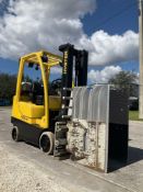 2018 HYSTER FORKLIFT MODEL S40FTS, LP POWERED, APPROX MAX CAPACITY 1500LBS, MAX HEIGHT 187in, TILT,