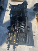 NEW/UNUSED EXCAVATOR ATTACHMENT PACKAGE, QTY 8) PIECES INCLUDE RAKE, RIPPER, GRABER, ASSORTED BUC...