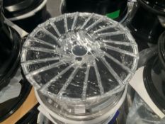 UNUSED LEXANI WHEEL CORP WRAITH 663-2085-66-35PVD RIMS , APPROX 20 X 8.5 , ( 4 ) RIMS IN SET