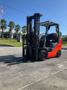 TOYOTA FORKLIFT MODEL 8FGCU30, LP POWERED, APPROX MAX CAPACITY 5120LBS, MAX HEIGHT 187, TILT, SIDE
