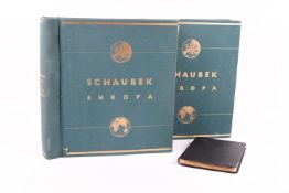 Briefmarken Europa in zwei alten Schaubek Vordruckalben,  von A bis Z, 1938
