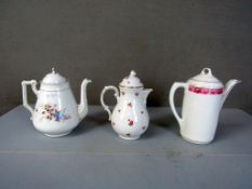 3 antike Kaffeekannen