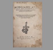 ROTTERDAM, Erasmus von: Chiliades adagiorum…