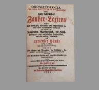 ANONYMUS: Onomatologia….- Oder ganz natürliches Zauber-Lexicon…