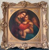 Mathilde Wurl (19. Jh.), nach Raffael, Madonna della Sedia: Maria mit dem Jesusknaben, von rechts