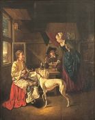 Jan Havicksz. STEEN (1626-1679) Umkreis oder Nachfolge, Interieur mit zwei Männern am Tisch, einem