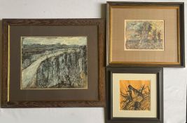 Bartold ASENDORPF (1888-1946), 3 Arbeiten: Nr. 42002, Weg in Schnee und Eis mit einem Rastenden,