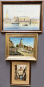 Drei internationale Szenerien: Gros-Horloge in Rouen, Aquarell, rücks. bez.: Bonnington 1880, 29 x