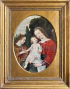 Süddeutsch, um 1730, Die Vermählung der Heiligen Katharina, Moment der innigen Andacht zwischen