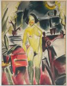 Rudolf JACOBI (1889-1972), Weiblicher Akt, Mischtechnik, signiert und datiert (19)22, 50 x 40 cm /