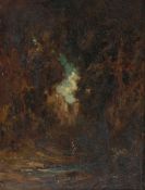Carl SPITZWEG (1808-1885), Mädchen im Walde, Künstlersignet S im Rhombus sowie Namenszug Spitzweg