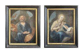 2 Gemälde, beide um 1780: 1 x Der heilige Petrus, über der Schulter links sein ihm attributiv