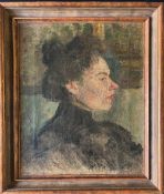 Gertraud Rostosky (Riga 1876 - 1959 Würzburg), Portrait der Schwester im Profil,