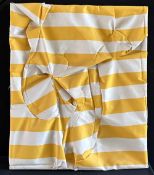 Michael Reiter. Stoffbild/Installation (1995). Mischtechnik (awning fabric, wooden frame), 103 x