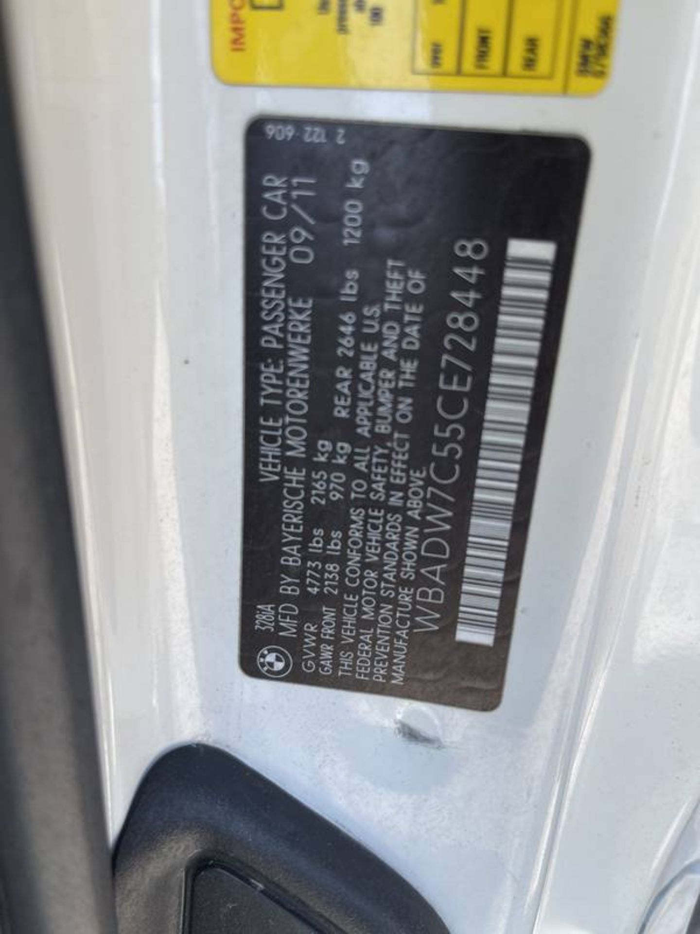 2012 BMW 3 Series 328i 2 Door Convertible - Image 10 of 35
