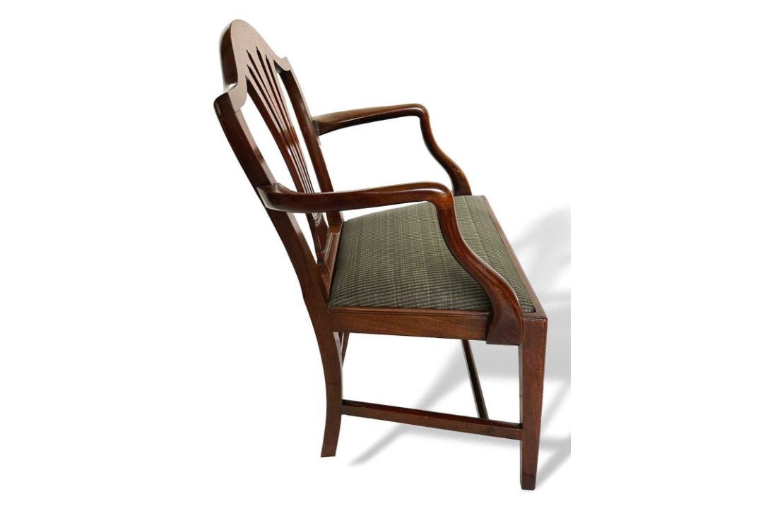Armlehnstuhl armchair wohl England 19. Jahrhundert, Hepplewhite Stil, teilweise restauriert - Bild 3 aus 7