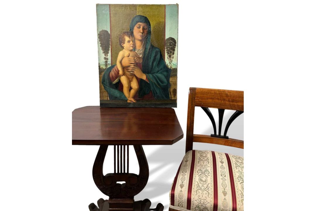 Giovanni Bellini (1437-1516) Kopie nach, Ölgemälde um 1800, Madonna degli Alberetti - Bild 2 aus 14