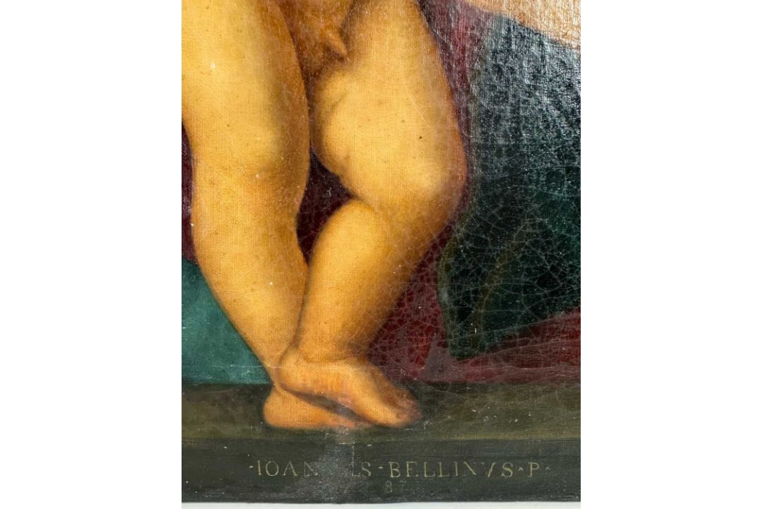 Giovanni Bellini (1437-1516) Kopie nach, Ölgemälde um 1800, Madonna degli Alberetti - Bild 7 aus 14