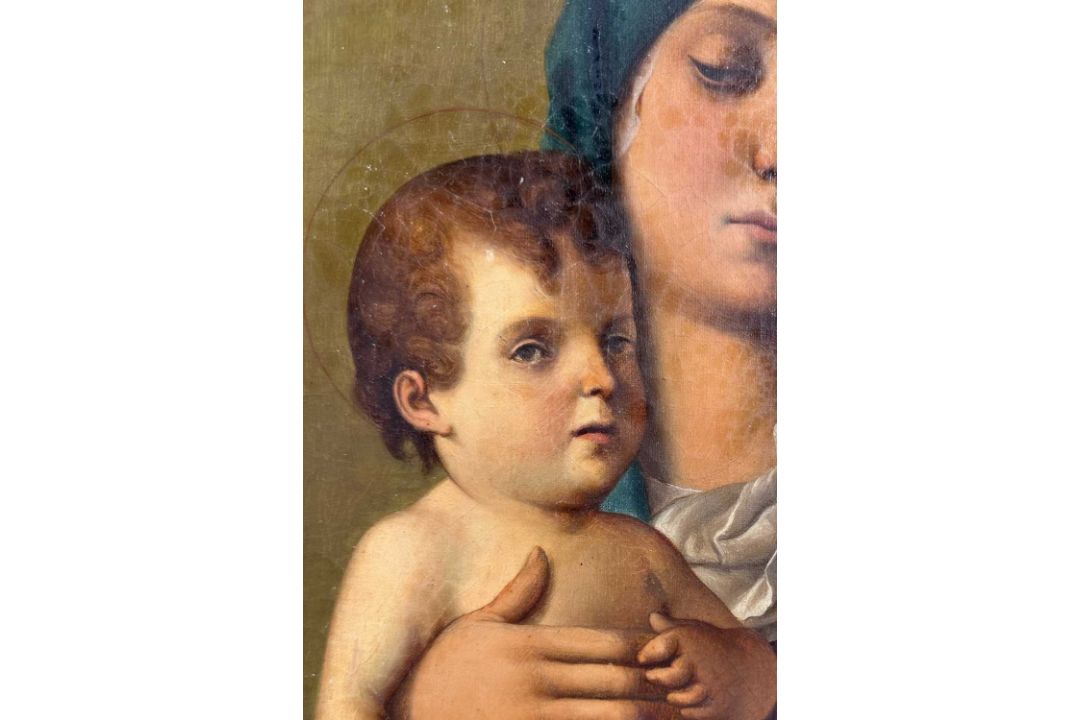 Giovanni Bellini (1437-1516) Kopie nach, Ölgemälde um 1800, Madonna degli Alberetti - Bild 4 aus 14