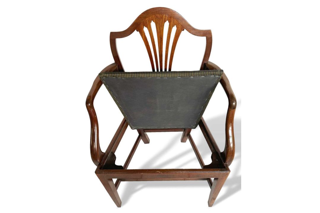 Armlehnstuhl armchair wohl England 19. Jahrhundert, Hepplewhite Stil, teilweise restauriert - Bild 5 aus 7