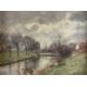 Müller, Eduard Josef (1851-1922), Ölgemälde um 1915 Nidda bei Eschersheim Frankfurt am Main - Bild 3 aus 8
