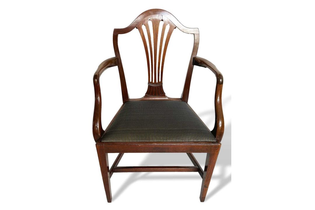 Armlehnstuhl armchair wohl England 19. Jahrhundert, Hepplewhite Stil, teilweise restauriert - Bild 1 aus 7