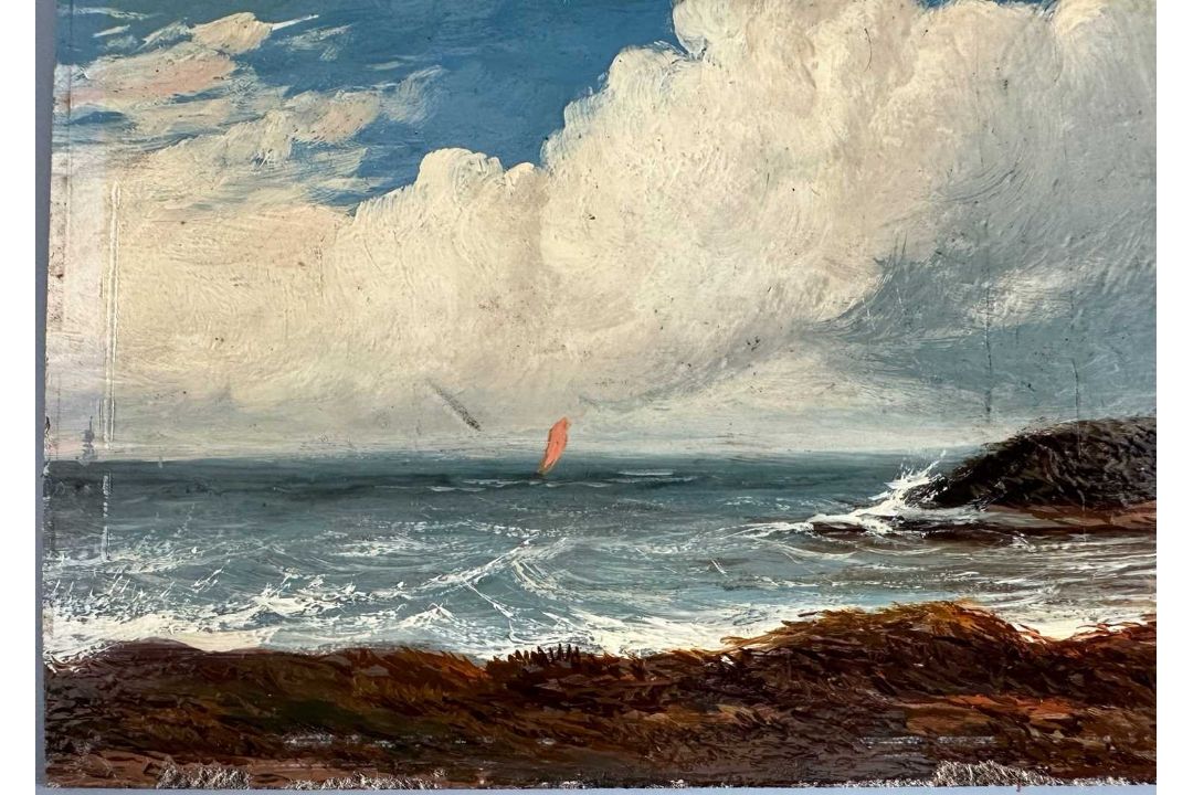 Unidentifizierter Künstler, Ölgemälde maritime Küstenansicht, unbekannt - Bild 4 aus 7