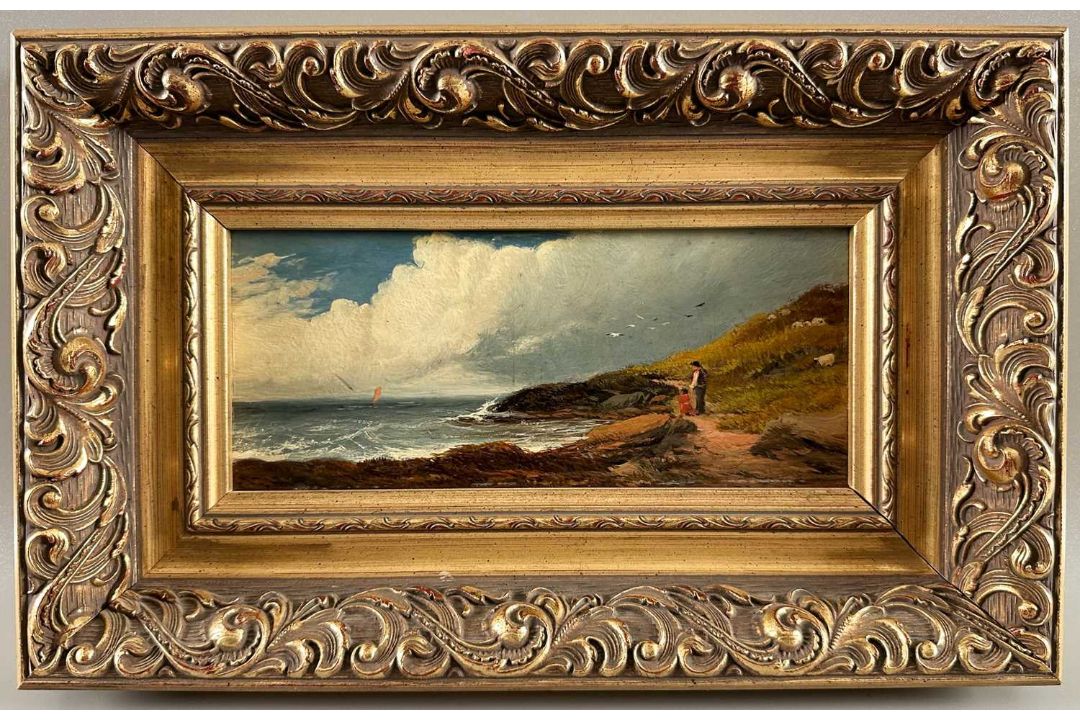 Unidentifizierter Künstler, Ölgemälde maritime Küstenansicht, unbekannt - Bild 1 aus 7