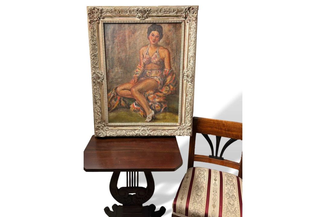 Van Hood Ferguson (1903-1988), Ölgemälde um 1937 Portait Dame Schauspielerin wohl Joan Gardner - Bild 2 aus 12
