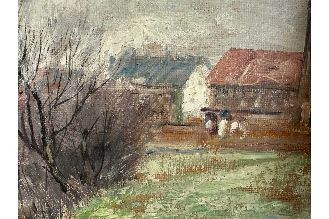 Müller, Eduard Josef (1851-1922), Ölgemälde um 1915 Nidda bei Eschersheim Frankfurt am Main - Bild 5 aus 8