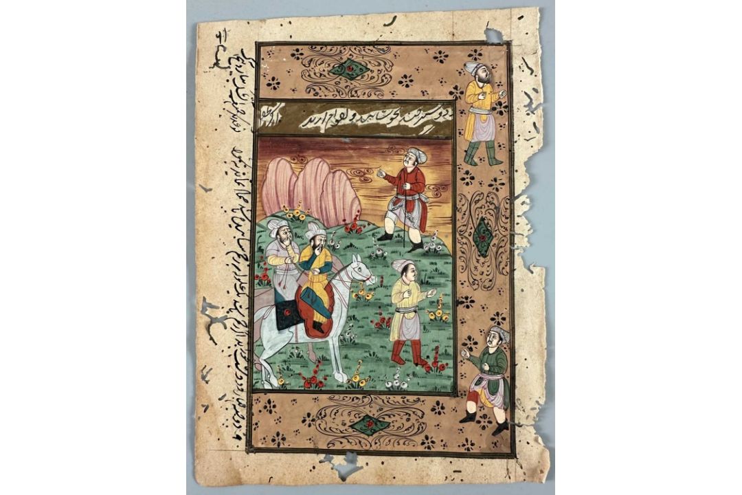 Musavvir, Mu‘in (1617-1708) Nachfolger, Persien Malerei, rückseitig Handschrift - Bild 1 aus 6