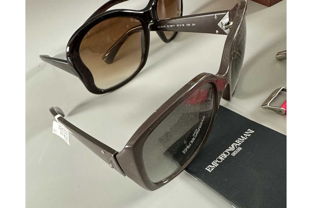 Konvolut: 2 Brillen u.a. Armani, 7 Armbanduhren u.a. Calvin Klein Police, Davidoff Uhr - Bild 2 aus 8