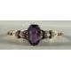 Armreif Gold 585 / 14 Karat, Antikschmuck, besetzt mit Amethyst und Diamanten, ca. 25,8 Gramm - Bild 1 aus 6