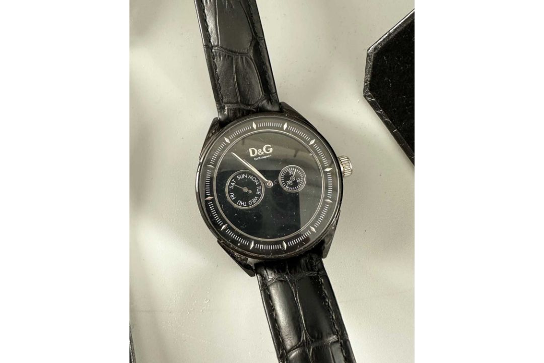 Konvolut: 2 Brillen u.a. Armani, 7 Armbanduhren u.a. Calvin Klein Police, Davidoff Uhr - Bild 4 aus 8