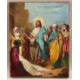 Ikone, Jesus Christus auf Esel, Einzug nach Jerusalem Palmzweig, wohl Russland ca. 19. Jhdt. - Bild 1 aus 5