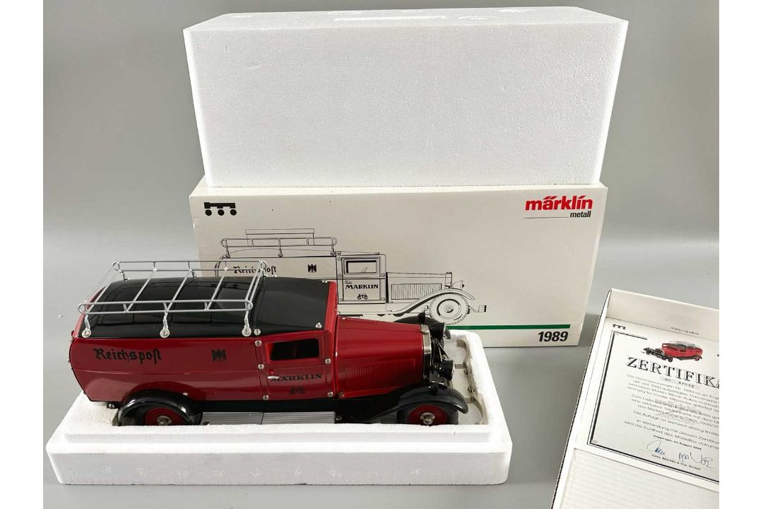 Märklin Metall 1989 Reichspostwagen Reichspost, mit Originalverpackung, Zertifikat und Telefonkarte - Bild 3 aus 4